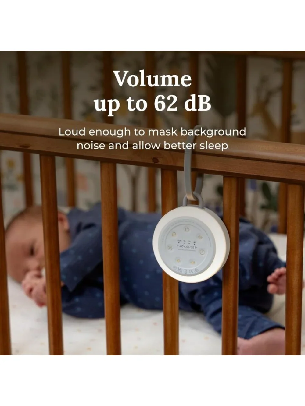 Portable Sound Machine for Baby & Kids, Night Light, 6 Soothing Sounds, Timer